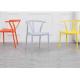 Restaurants Coloured Plastic Dining Chairs Steel Frame