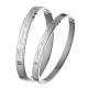 Tagor Jewellery Super Quality 316L Stainless Steel Couple Bracelet Bangle TYGB017