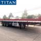 TITAN triple axle used 45 ft logistics flatbed trailers for sale