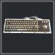 Washable Metal Computer Keyboard Black Surface For Game Consoles