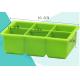 Flexible 6 Cavity Large Silicone Ice Cube Trays Color Customized For Home