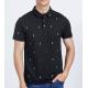 Black Bamboo Cotton Tee Shirts , Custom Printing Golf Polo T Shirts With Pattern