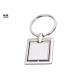 Spinning Metal Key Ring Square Shape Blank For Printed And Engraved Logo