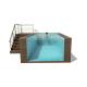High Light Transmission Prefabricated Fiberglass Swimming Pool for Outdoor Recreation