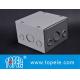 Steel Square Junction Box , Electrical Boxes And Covers Cable Switch Enclosures