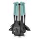 7-Piece Kitchenware Cooking Utensil Set with Color Handles Durable and Heat Resistant