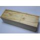 Nature Color Long Thin Wooden Box Handmade Slide Lid 33cm With Custom Logo