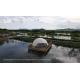 Luxury Geodesic Dome Hotel Glamping Tent Tube Type Water Resistant