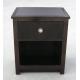 HPL top with solid wood edg 1-drawer dark finish night stand,bedside table,hotel bedroom furniture,hospitality casegoods