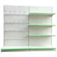 Factory customized color size metal heavy duty minimarket shelves wall shelves for cosmetics display gondola