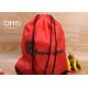 Cute Printed Drawstring Backpack Personalized Black Cord String Flat Foldable