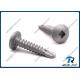 Disgo Plated 410 Stainless Steel Square Drive Truss Head Self Drilling Screws