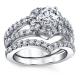 Round Brilliant Cut Heart Shaped Diamond Engagement Ring 0.46CT OEM
