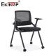 Black Training Chair With Armrests Breathable Mesh Material And Mesh Backrest