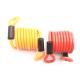 Fall Protection Red Coil Spring Lanyard Loops PU Coated Both Sides