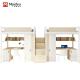 Contemporary Bunk Bed With Desk For School Dormitory Furniture Support customization