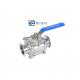 Hygienic Sanitary 3-piece Ball Valve with Forged Design and Clamp Connection in CF8M SS