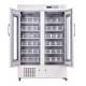 Upright Blood Bank Equipments Commercial Glass 2 Doors Freezer 658L 2-8C