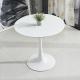 Small Round Wood Cafe Table Solid Wood Material White Or Black Color