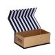 Strip Pattern Printing Logo Magnetic Box Packaging 1300gsm Luxury Magnetic Gift Box