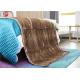 Warm Coffee Faux Fur Blanket Throw Rabbit Micro Mink Back For Couch Bed