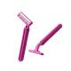 Pink Plastic Safety Razor Two Blade With Lubricant Vitamin E And Vera Aloe Strip