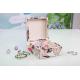 L13*W13*H7CM Modern Wood Furniture Fabric Covered Jewelry Box For Wedding Party