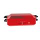 Red Multi Function Cooker Contact Grill Takoyaki Maker Multi Pans With Smokeless Grill Plate