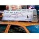 Waterproof Car LED Sign Display , Outdoor Full Color Taxi Roof Screen Double Side