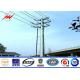 16m High Mast Steel Utility Power Poles High Voltage Pole With Aluminum Conductor