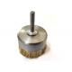 Spindle Stem Mounted 2 Inch Wire Drill Brass Wire Cup Brush Fine Crimped
