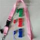 Colored polyester neck ribbon with colored plastic buckle, coloured neck lanyards,