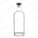 Vodka 375ml 700ml 750ml 1000ml Clear Empty Custom Glass Bottle with Cork Stopper cap
