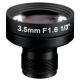 1/3 3.5mm Megapixel F1.6 S mount M12x0.5 Mount Non-Distortion IR Board Lens