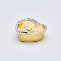 100ml Mini Heart Shaped Aluminum Foil Cake Pan With Clear Lids Disposable