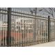 Powder Coated Zinc Steel Fence Three Beam For Industrial Park , 50*50mm Rail