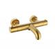 Thermostaic Temperature Adjustable Bath Or Shower Spout Mixer Brushed Golden Color Brass Tap Faucet OEM Round Classical