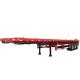 CIMC 3 axle flatbed semi trailer steel container skeleton truck trailer durability used for transporting construction machinery