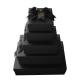 Custom Black Art paper C1S C2S Rigid Gift Boxes With Ribbon