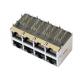 THT Mounting POE RJ45 Connector J0B-2005NL 2x4 2.5GBase -T With LED IEE802.3at