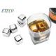 Environmentally Friendly Reusable Metal Ice Cubes For Whiskey Non Toxic