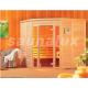 Luxury Infrared Sauna Room, Solid Wood 3 Person Corner Sauna