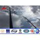 12sides 8M 2.5KN Steel Utility Pole for transmission power line with top steel plate
