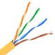 Orange Cat6a Ethernet Cable Roll Speed 1000Mbps 24 AWG CMX Fire Rated