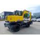 Mechanic Wheel Crawler Excavator 0.2-0.3m³ Bucket Capacity With Grapple For Wood Log