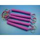 Custom Solid Purple Stretchable 12cm Length Spiral Key Chain Holders