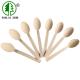 Eco Temperature Resistance Bamboo Handle Flatware Set 9CM X 2CM Long Handle Bamboo Spoon