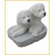 Carving Stone Family Dog Statue