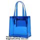 Beach Bag Clear PVC Bag Tote With Inner Pocket And Zipper Closure,PVC Bag Beach Tote With Black Handles, Bagease