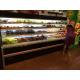 Black Open Counter Display Fridge For Fruits Self Contained Cooling